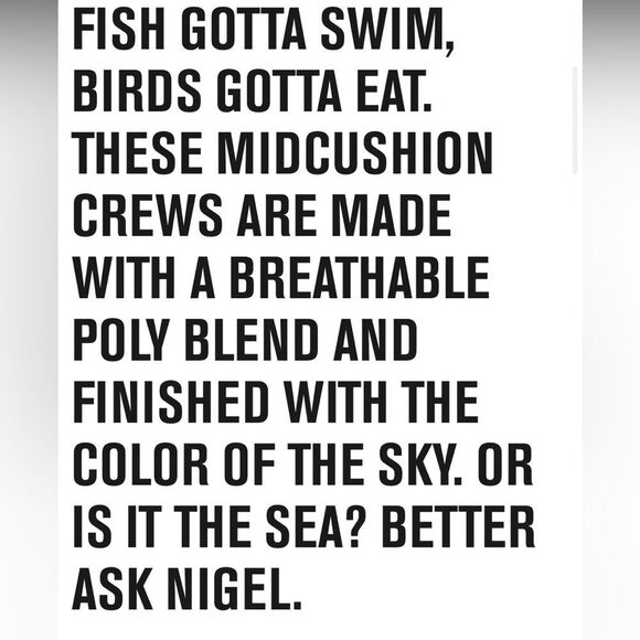 STANCE UNISEX SOCKS IN CREW HEIGHT NIGEL IN LIGHT BLUE CASUAL MID CUSHION NWT - Picture 4 of 7